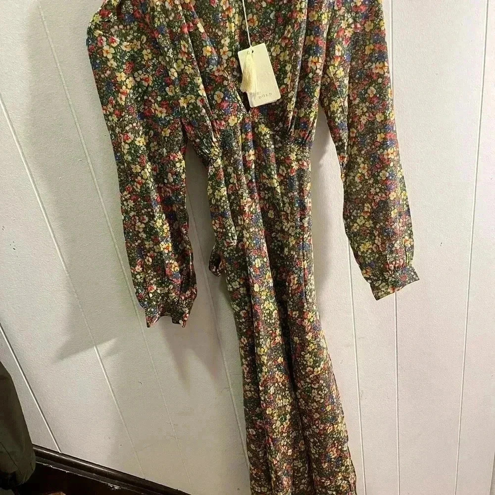 NWT DÔEN Doen Charleston Dress Green Valley Floral XS - Picture 3 of 7